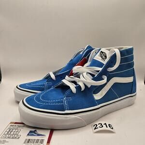 VANS MEN'S 8 SK8 HI TAPERED THEORY MEDITERRANIA BLUE NWOB